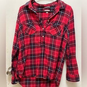 button down flannel shirt